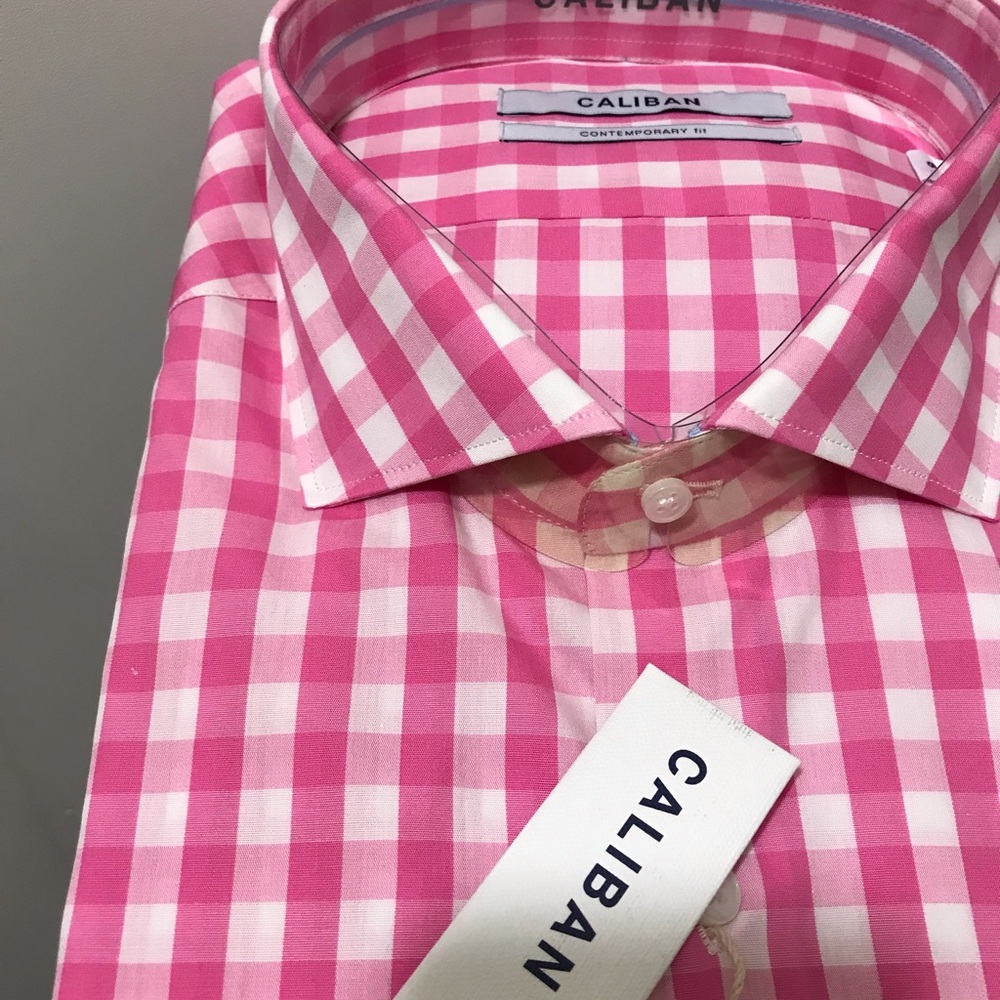 Caliban Italian luxury beautiful shirt XL, 54/44US 17.5, NWT$395
